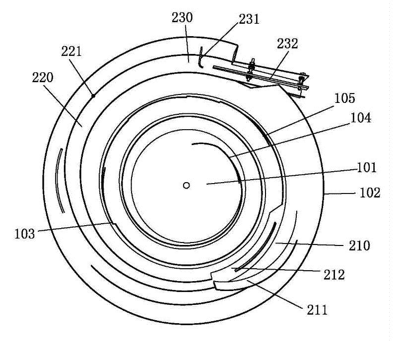 A feeding tray of an automatic feeding device