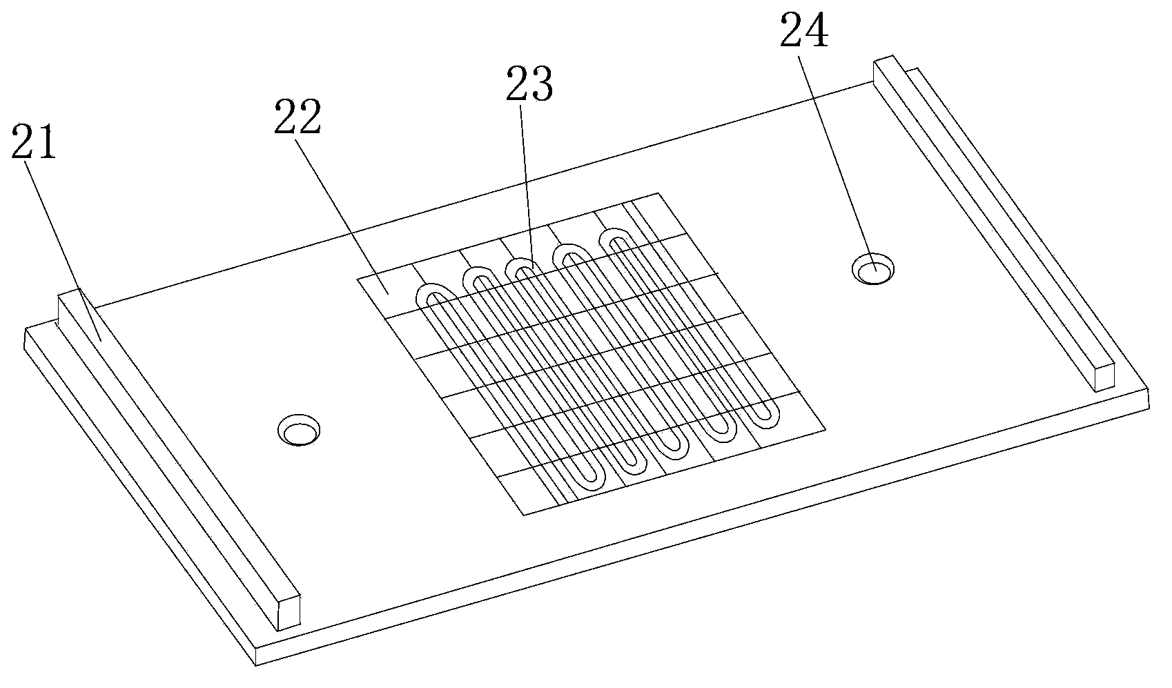 Fuel cell cold starting partition performance test system and test method