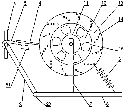 Reel type grounding wire rack