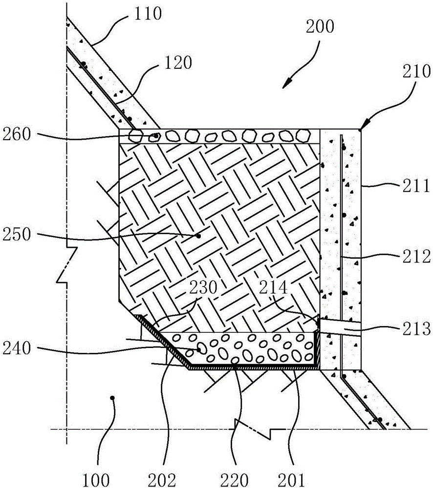 Ecological slope protection structure for high and steep spray-sowing side slope in arid area