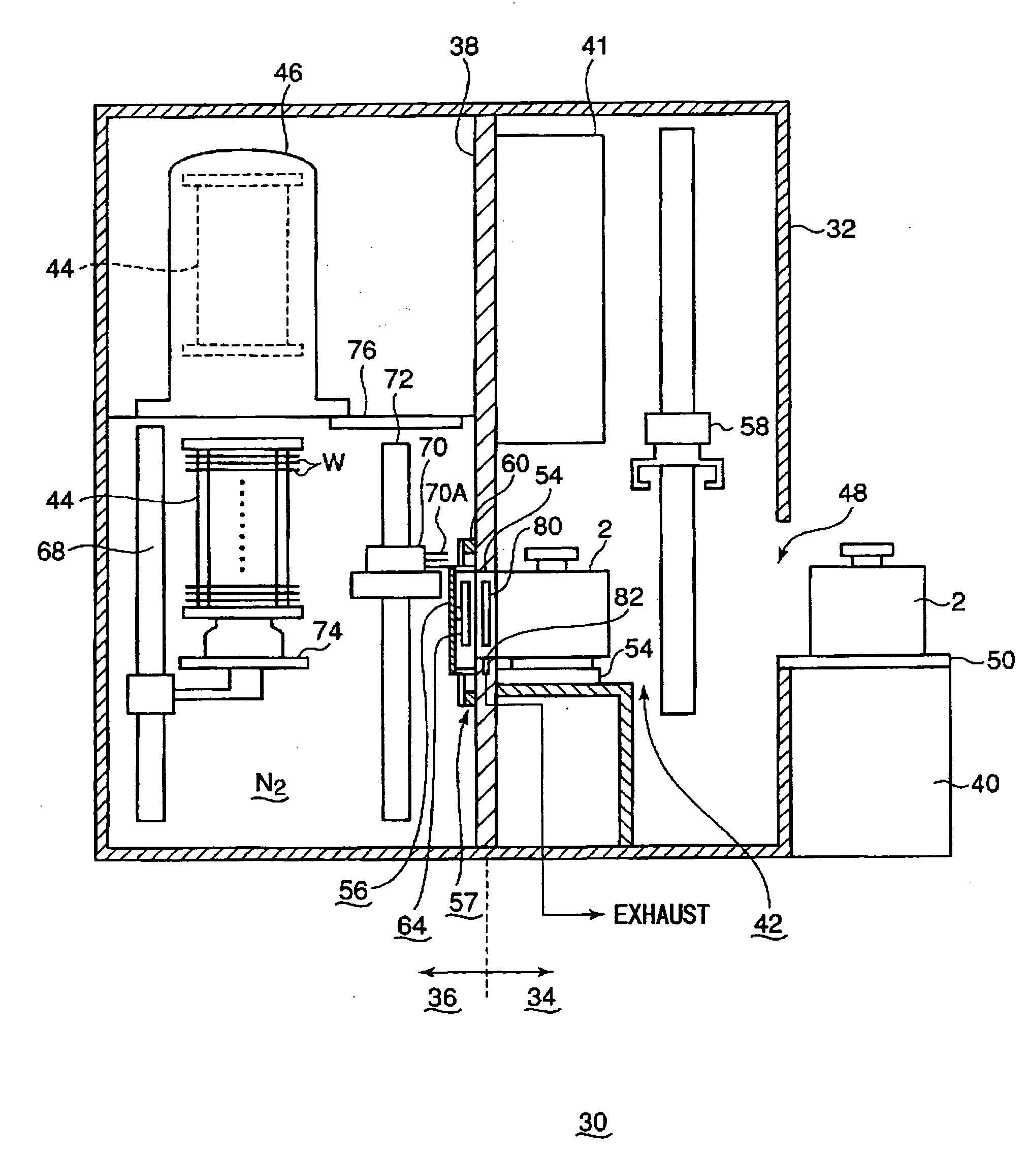 Inlet port mechanism for introducing object and treatment system