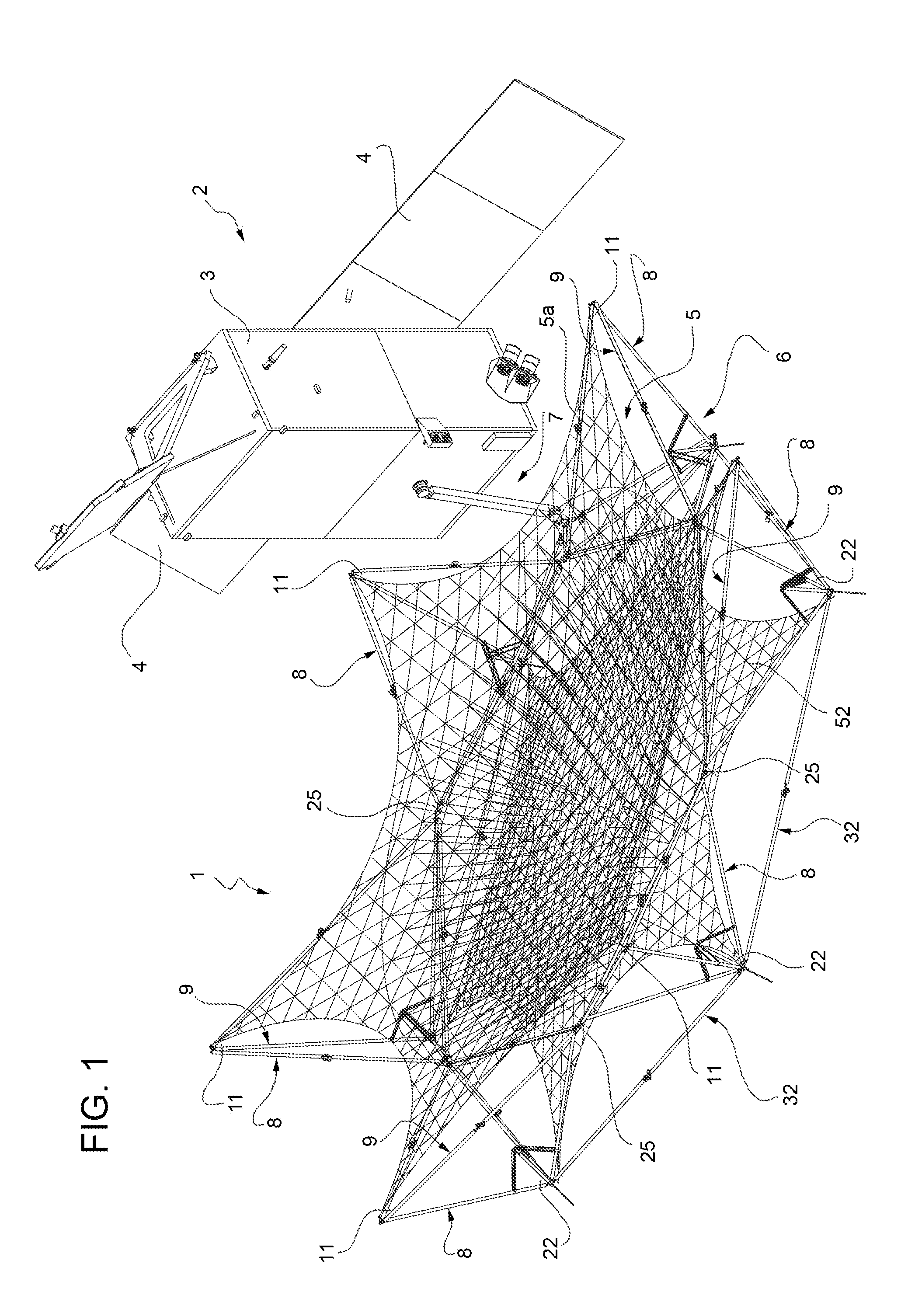 Large Deployable Reflector For A Satellite Antenna