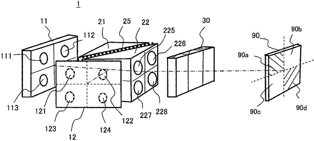 Solid state light source device, automotive lighting using same, image display device, and drive method for solid state light source device