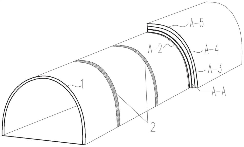 Active fault crossing tunnel seismic reduction joint structure, tunnel structure and construction method