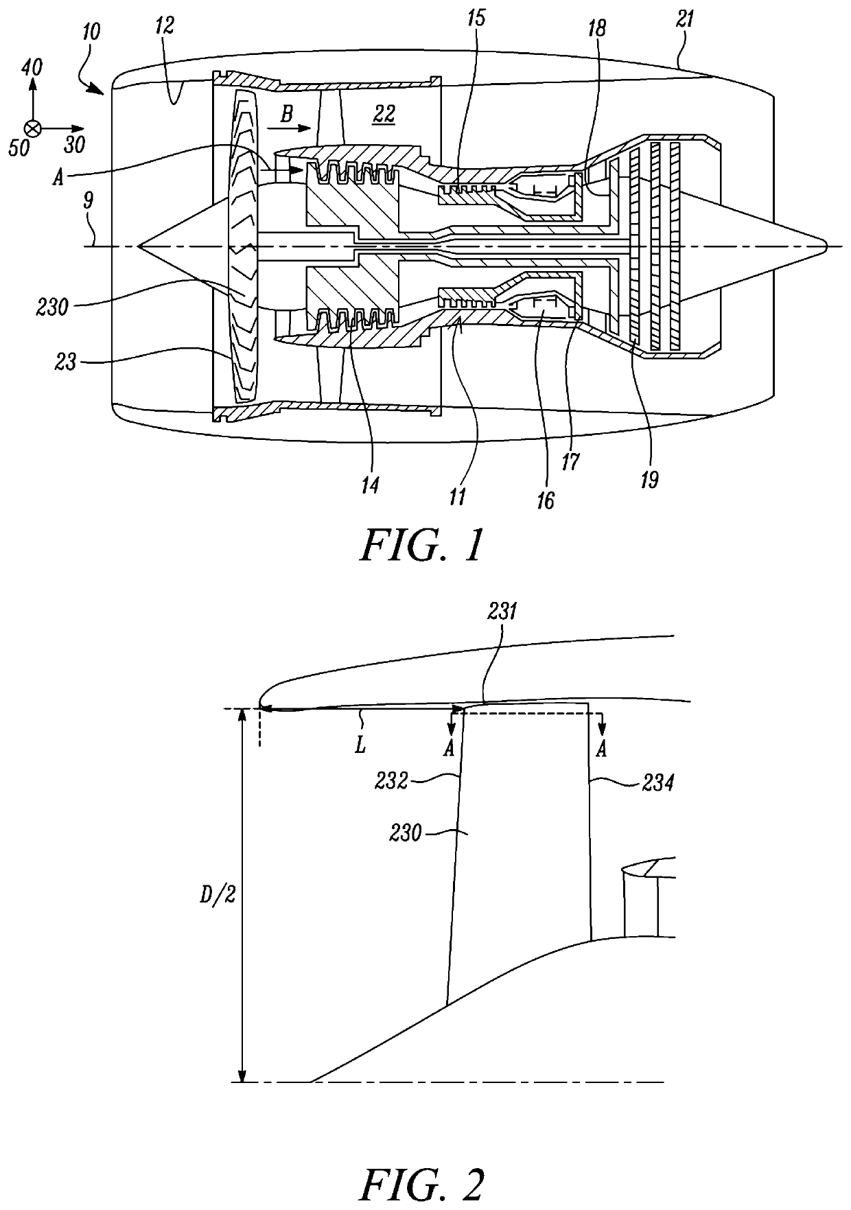 Gas turbine engine having optimized fan