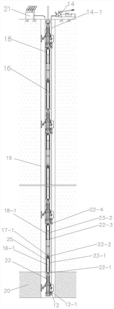 Soil body layered settlement monitoring device and method