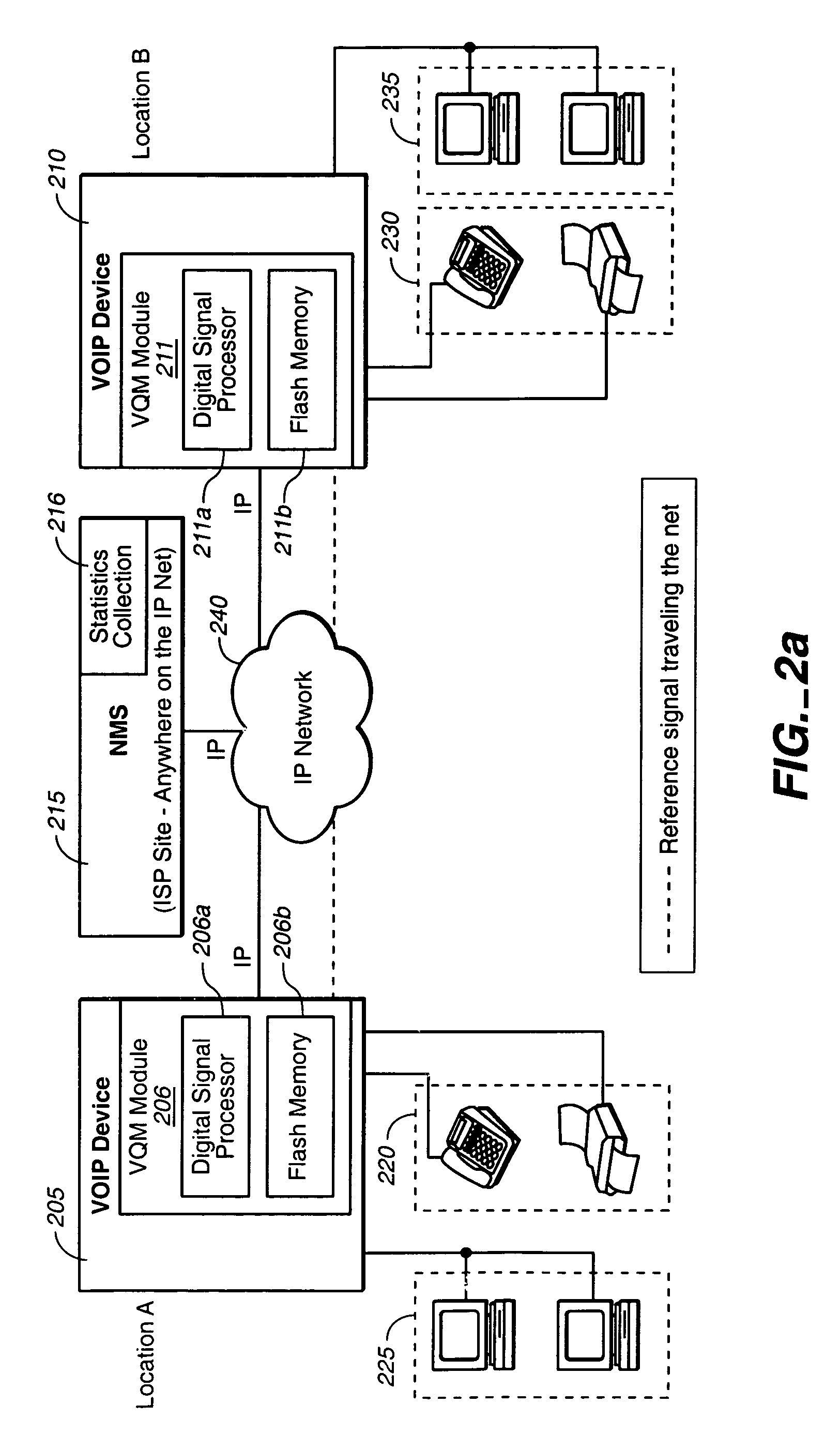 System for real time voice quality measurement in voice over packet network