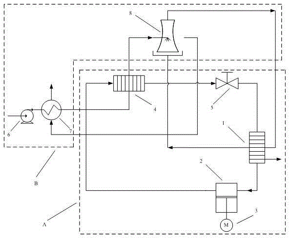 Heat pump seawater desalination fully-coupled circulation system and method