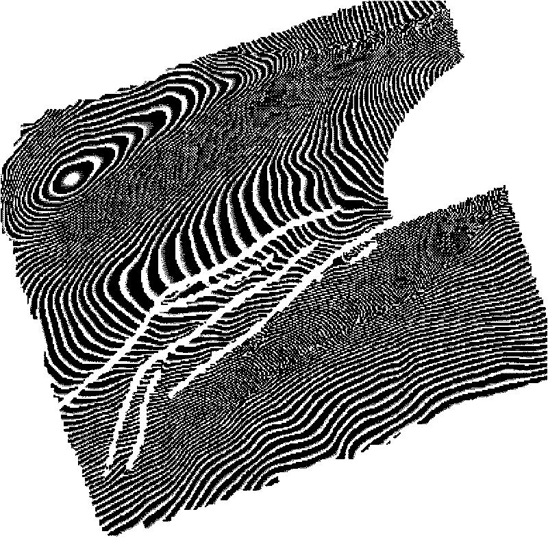 Method for filling isoline of petroleum seismotectonic map