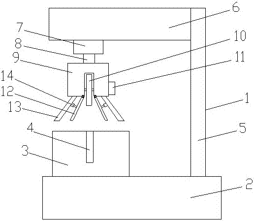 Wood board cutting device with two-stage protection boards for protecting cutting head