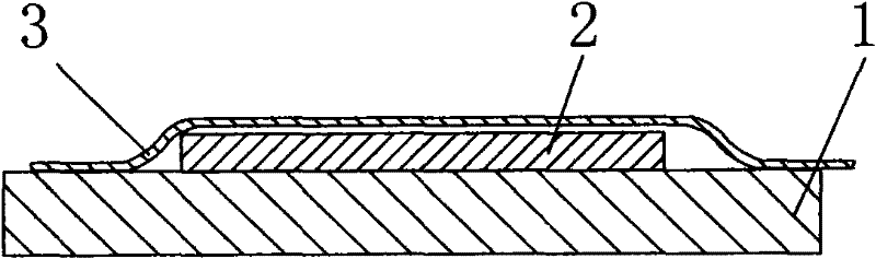 Method for once forming cut piece with slope