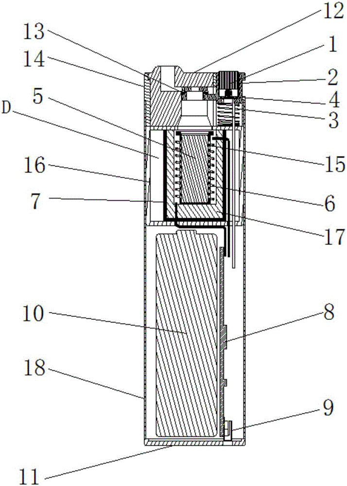 Press type air injection device