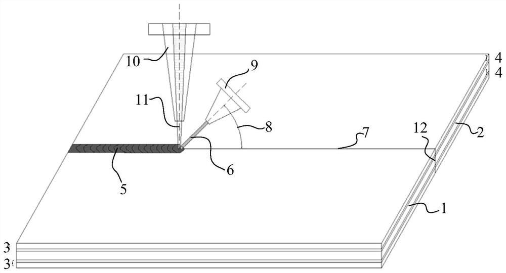 Tailored blank laser welding method for aluminum-silicon coating steel