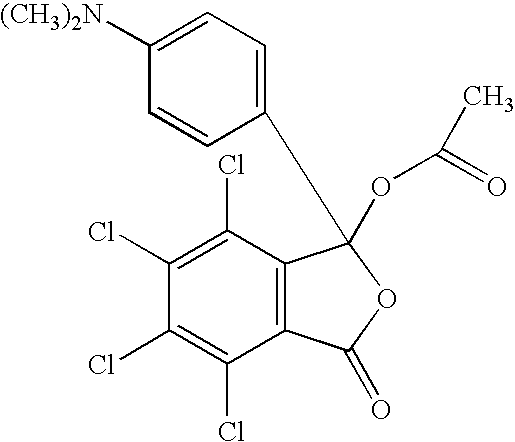 Radiation-curable composition with simultaneous color formation during cure