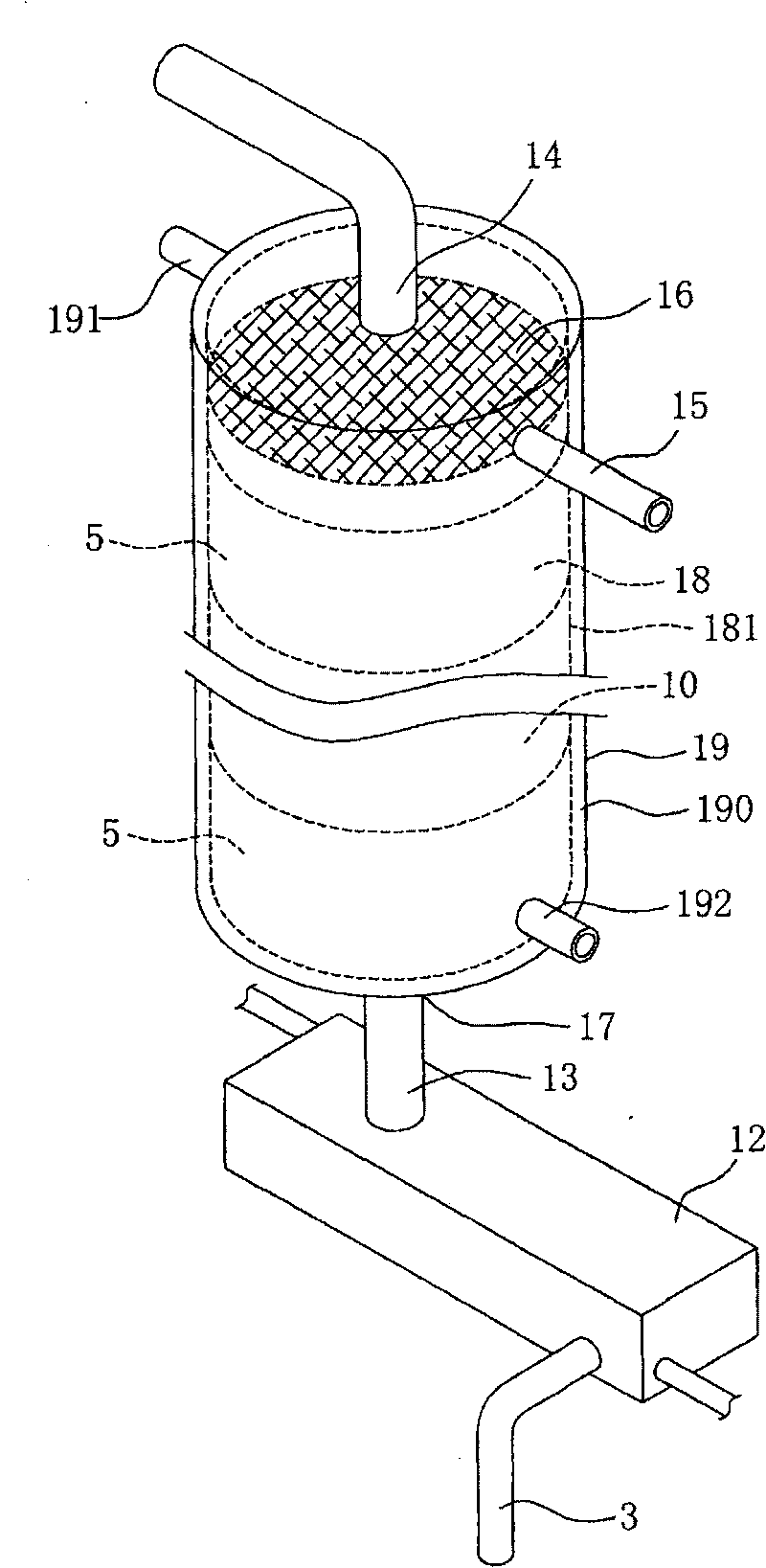 Hydrogenation reaction device and method for continuously hydrogenating conjugated diene polymers using the device