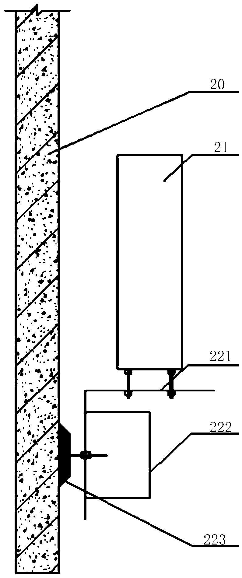 Hydrostatic leveling instrument auxiliary mounting and fixing device and using method thereof