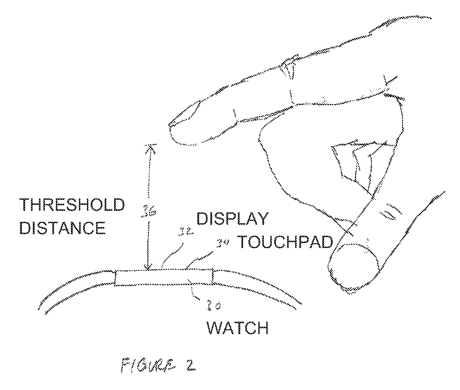 Touchpad combined with a display and having proximity and touch sensing capabilities to enable different functions or interfaces to be displayed