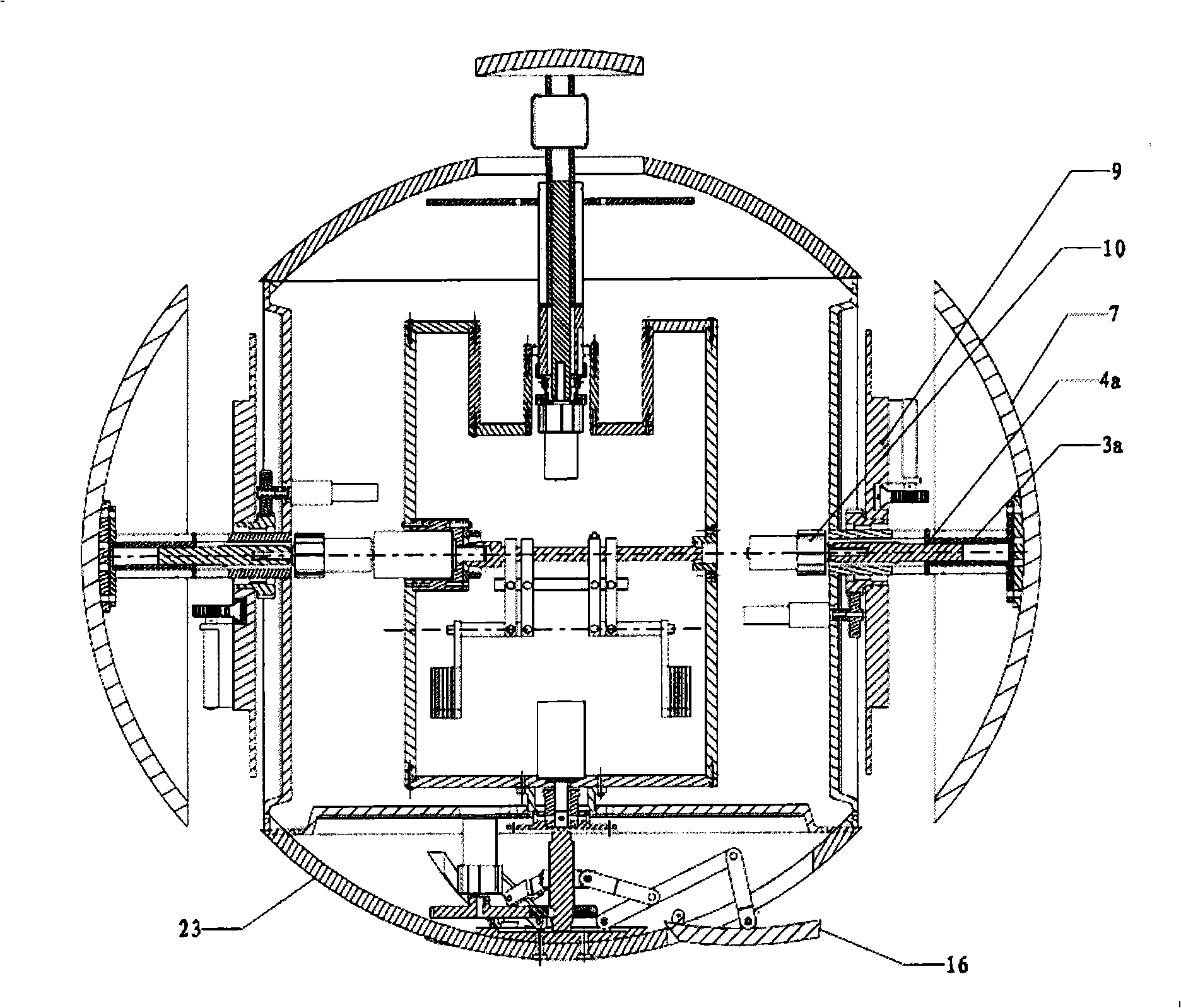 Spherical robot having visual sensation and arms on both sides