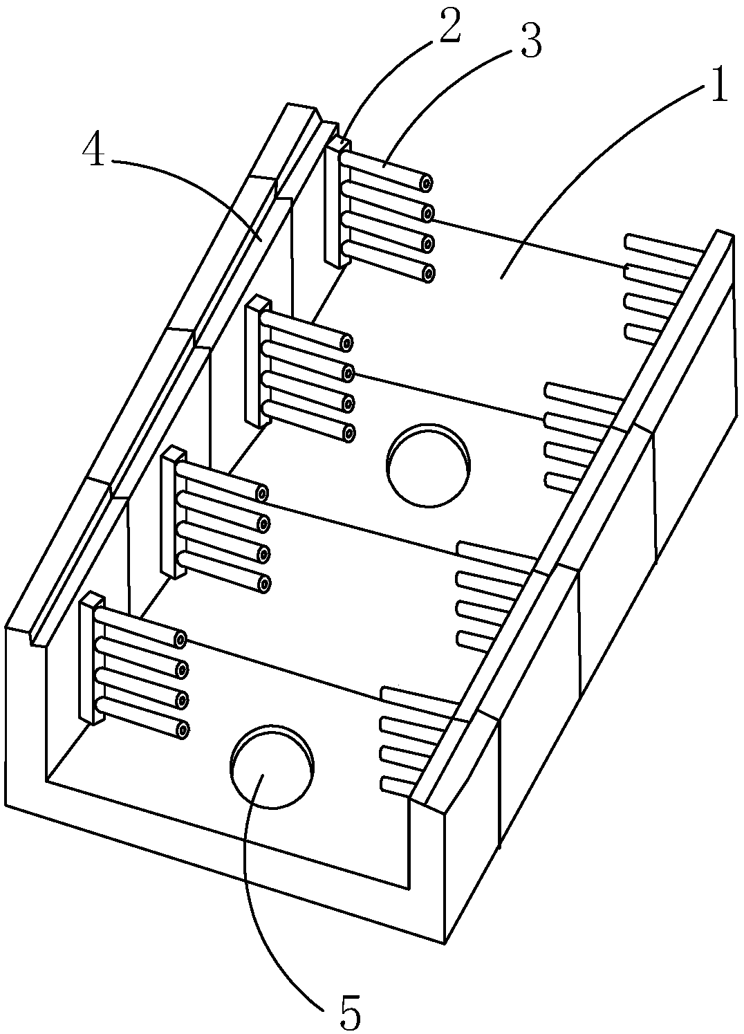 Communication cable laying embedded wiring duct