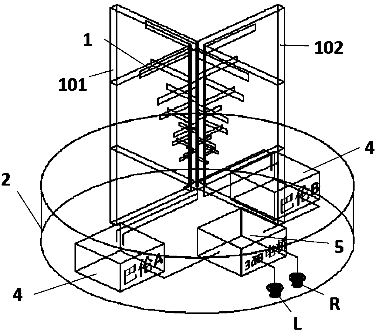 Wide-beam UWB (ultra wide band) dual-circular-polarization log-periodic antenna