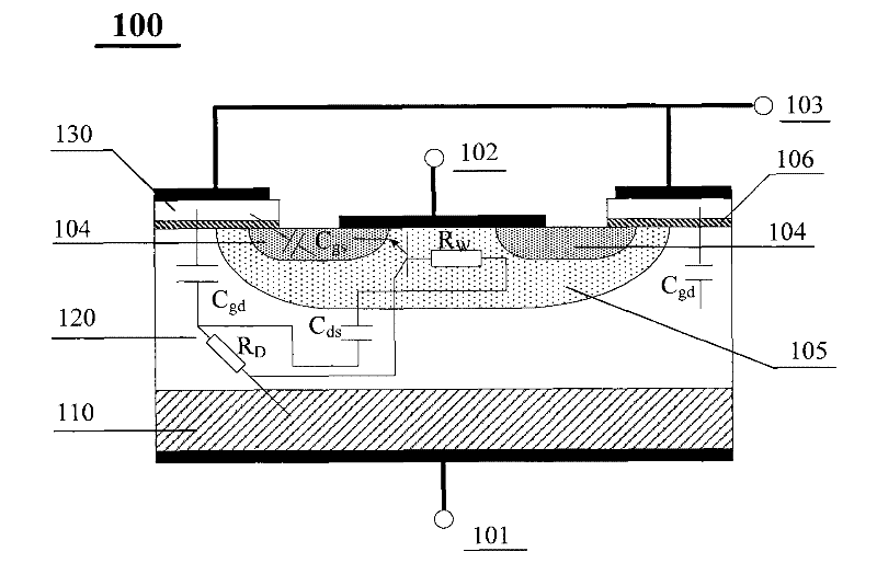 VDMOS (Vertical Double-diffused Metal Oxide Semiconductor) transistor