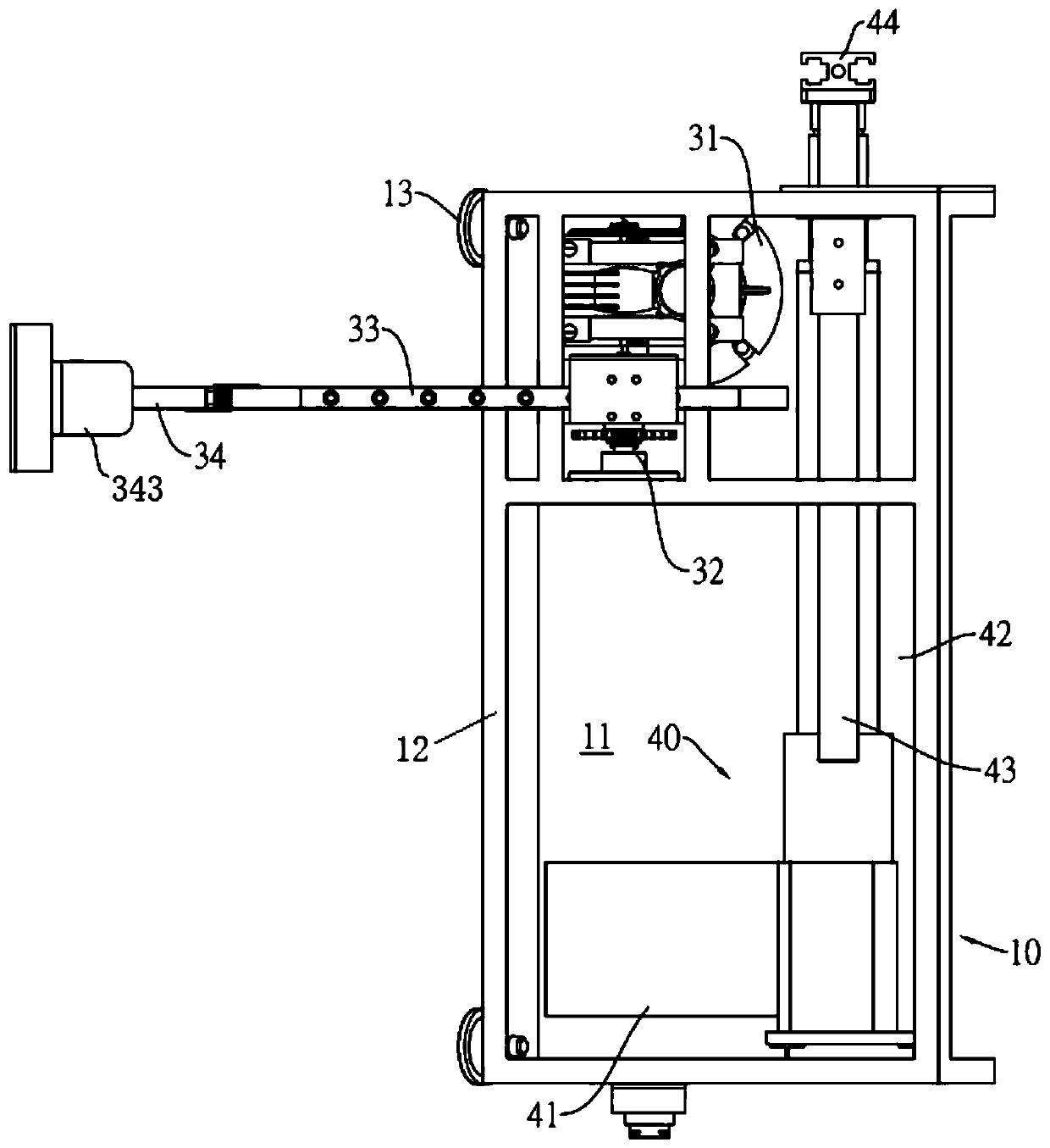 Crawling robot and its climbing pole structure