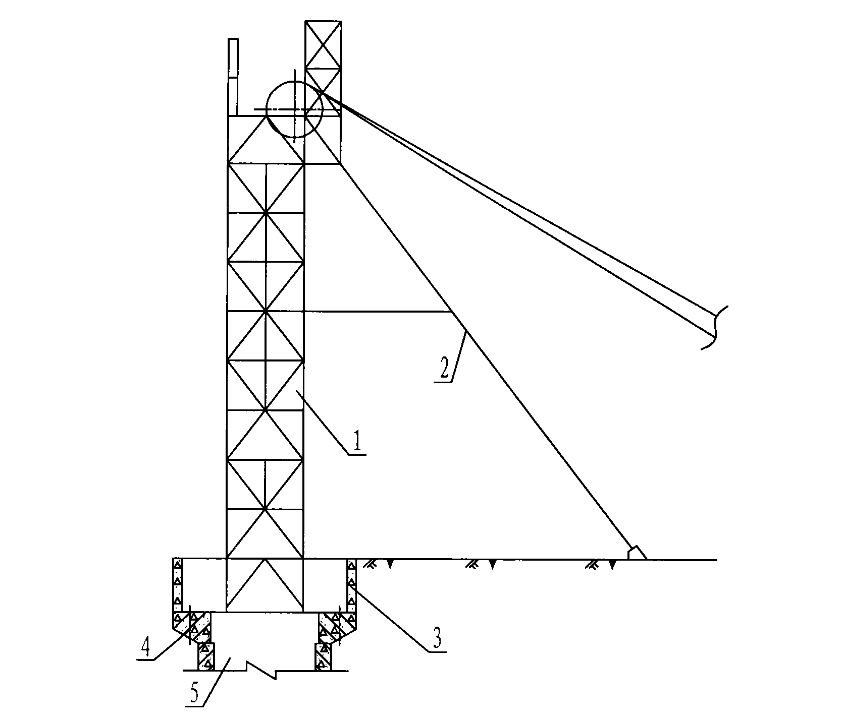 Method for performing freezing-method well drilling by building permanent derrick foundation in frozen circle