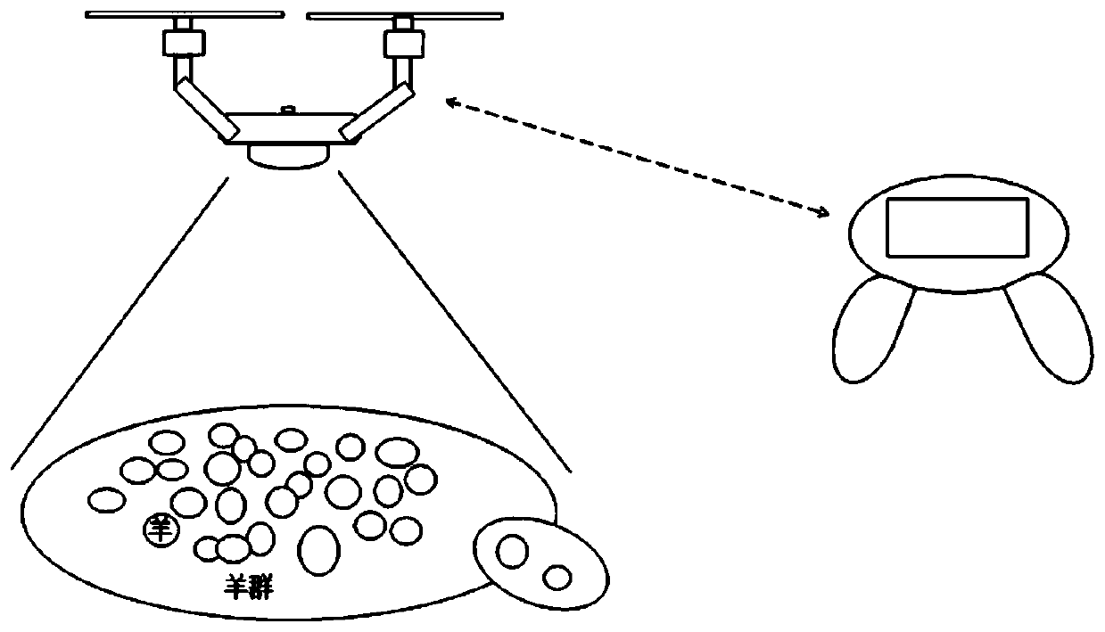 Grazing unmanned aerial vehicle and herd tracking method