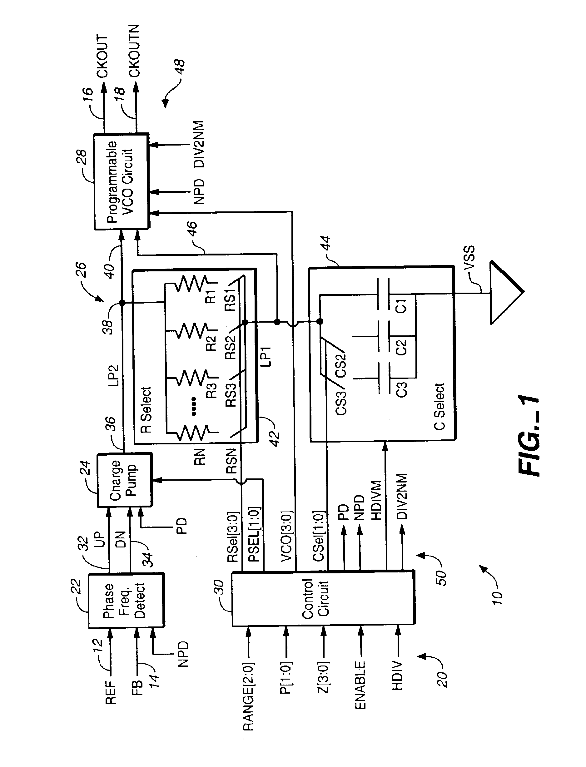 Programmable phase-locked loop