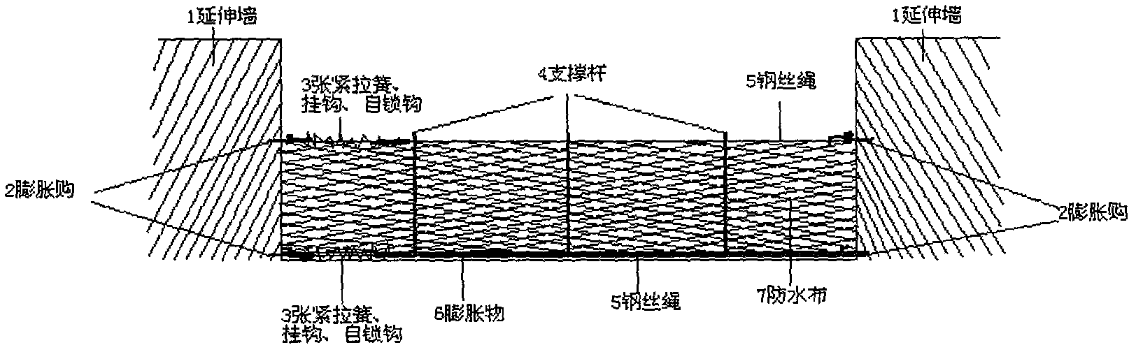 Water blocking curtain at basement inlet