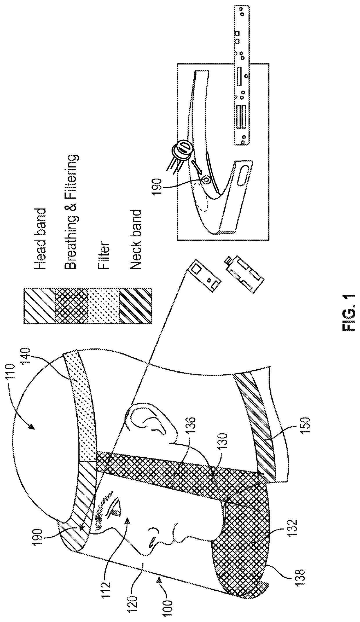 See-through face mask and filtration system for the same