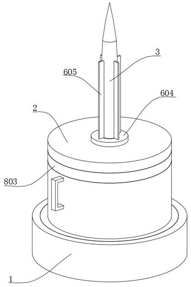 A lightning protection system for a wind power generating set