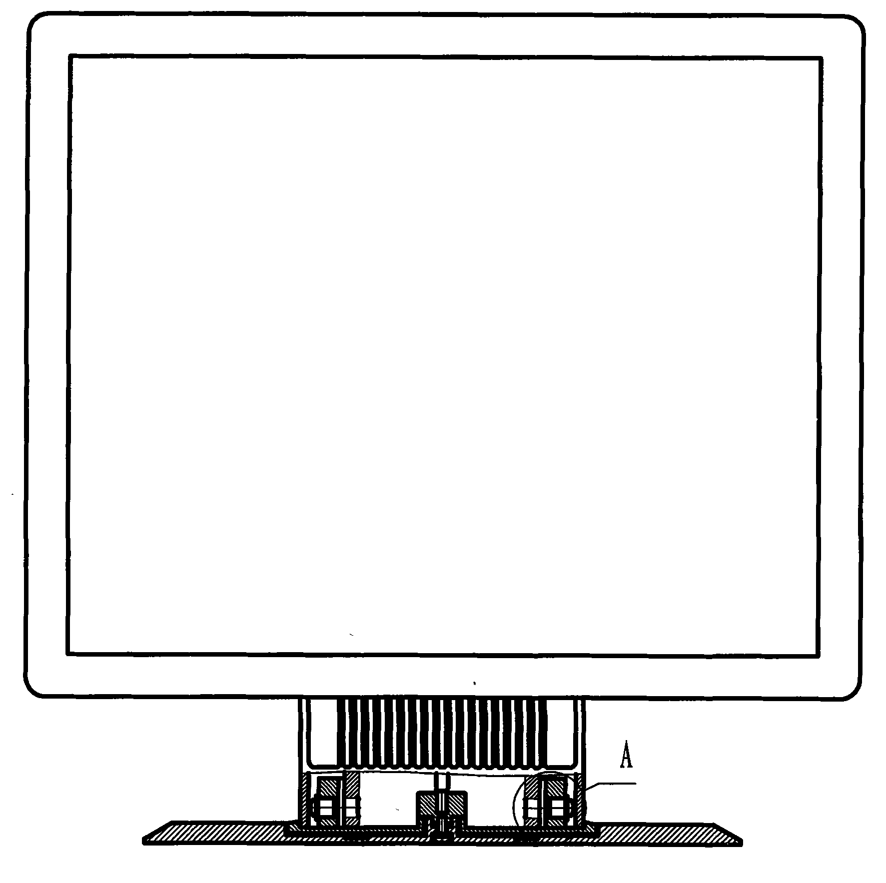 Liftable and rotatable optical fiber built-in medical LCD