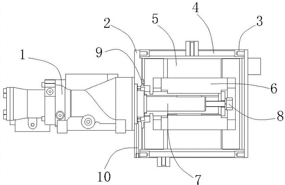 Oil-cooled screw air compressor coaxial with motor