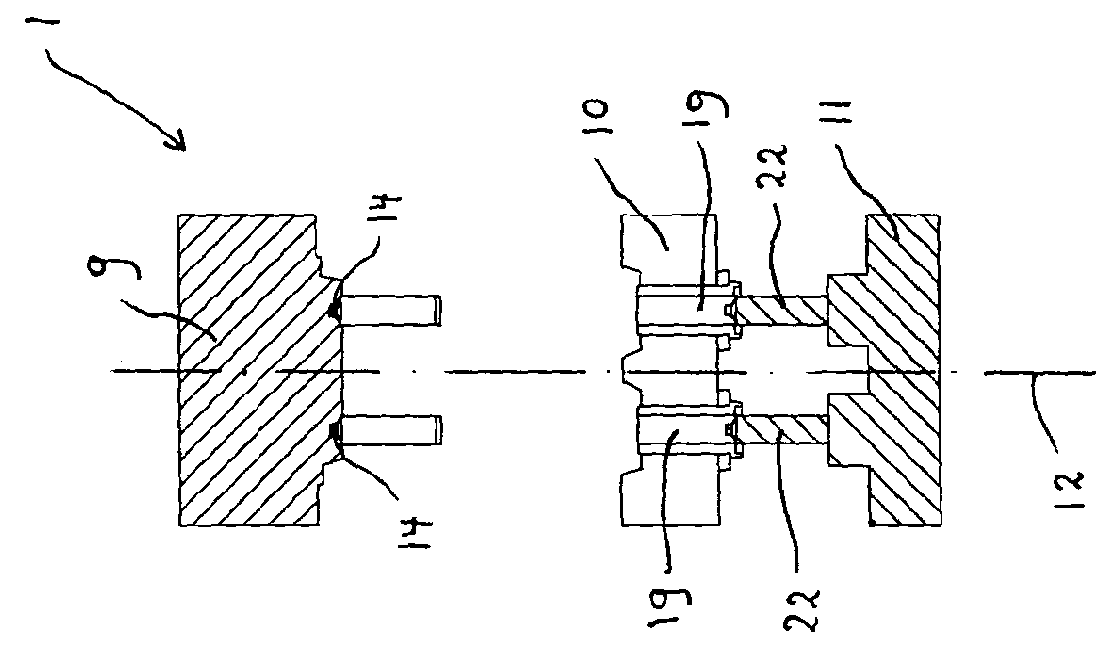 Method and device for removing a ring-shaped label from a pack of substantially identical, abutting ring-shaped labels, label-transferring device and system for producing plastic injection-moulded products