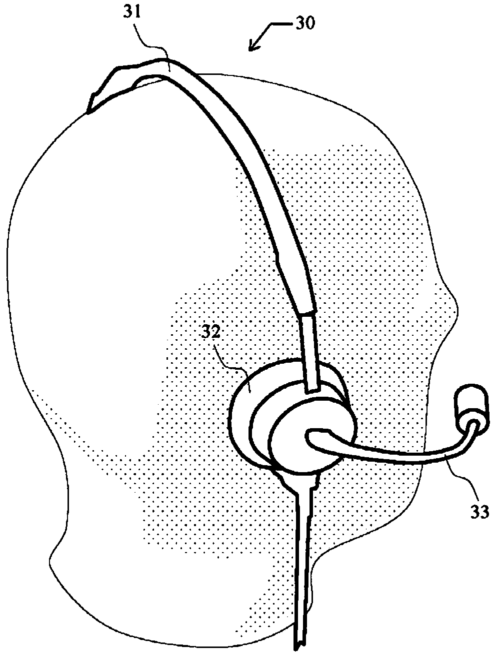 Aircraft head-mounted visualisation system with hasps compatible with audio headphones