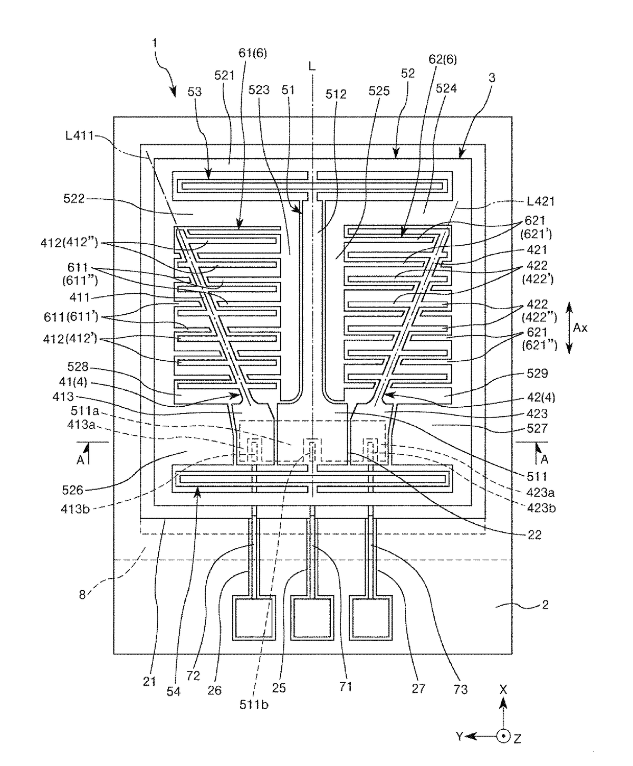 Physical quantity sensor, physical quantity sensor device, electronic apparatus, and vehicle