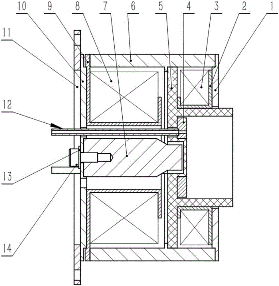 Low-power cylinder-type electromagnetic plasma thruster with adjustable magnetic field