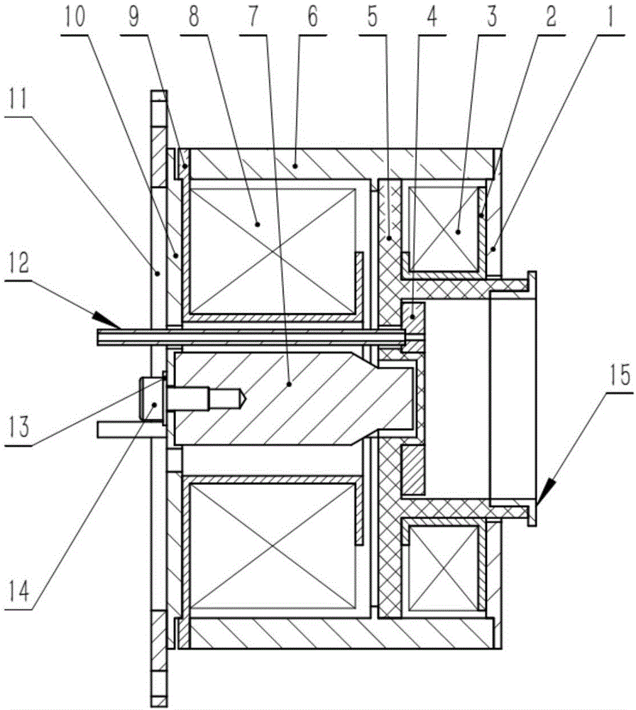 Low-power cylinder-type electromagnetic plasma thruster with adjustable magnetic field