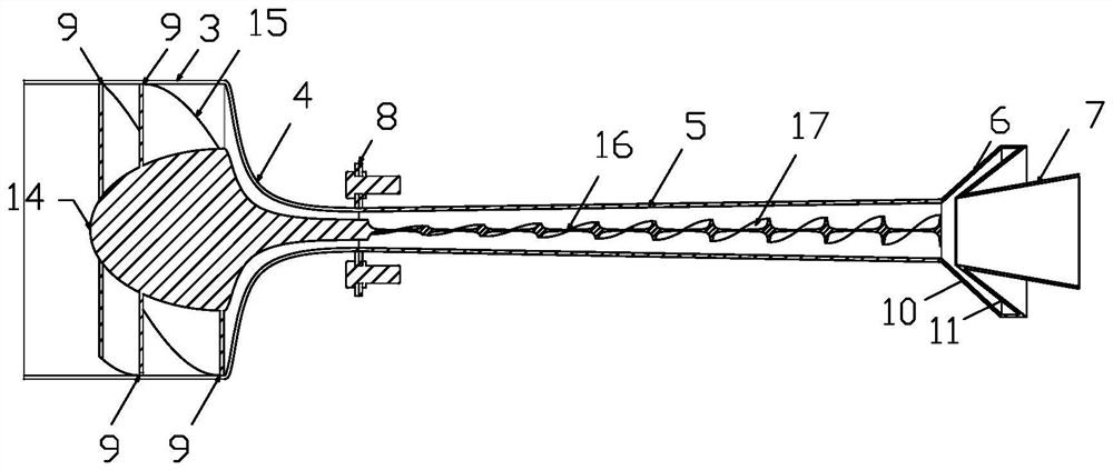 A full cyclone supersonic separation device