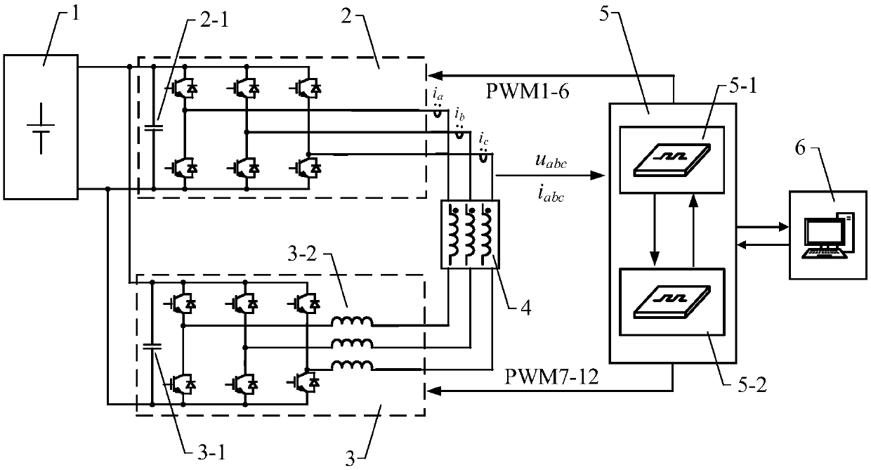 Common direct current bus type aircraft starting and power generation system simulating method and device