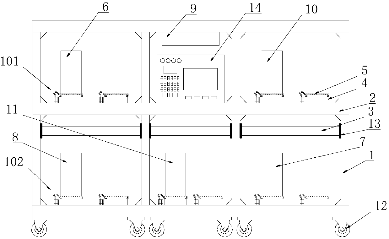 Open-shelf rail transit ticket vending machine test platform