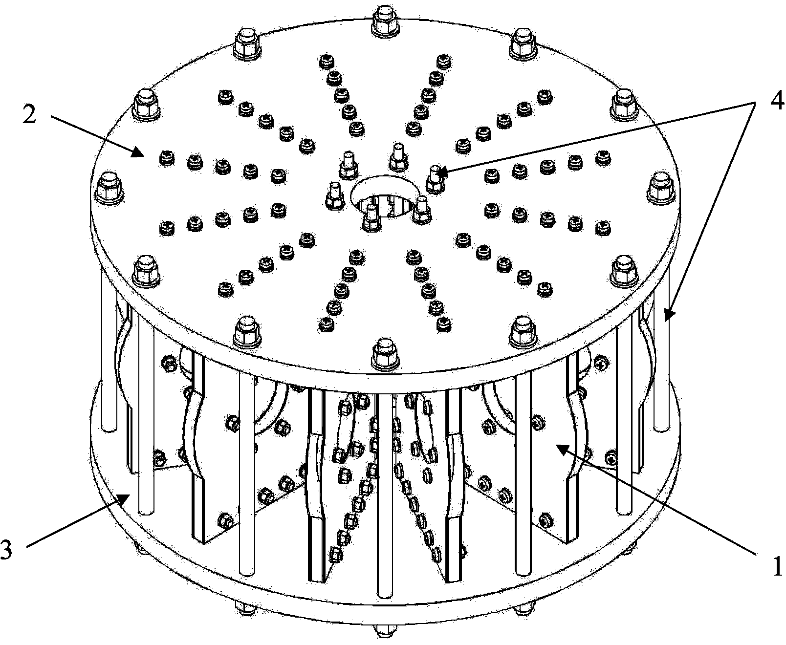 Supporting device of annular superconducting magnet