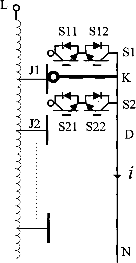 Arc-less on-load tap-changer for transformer