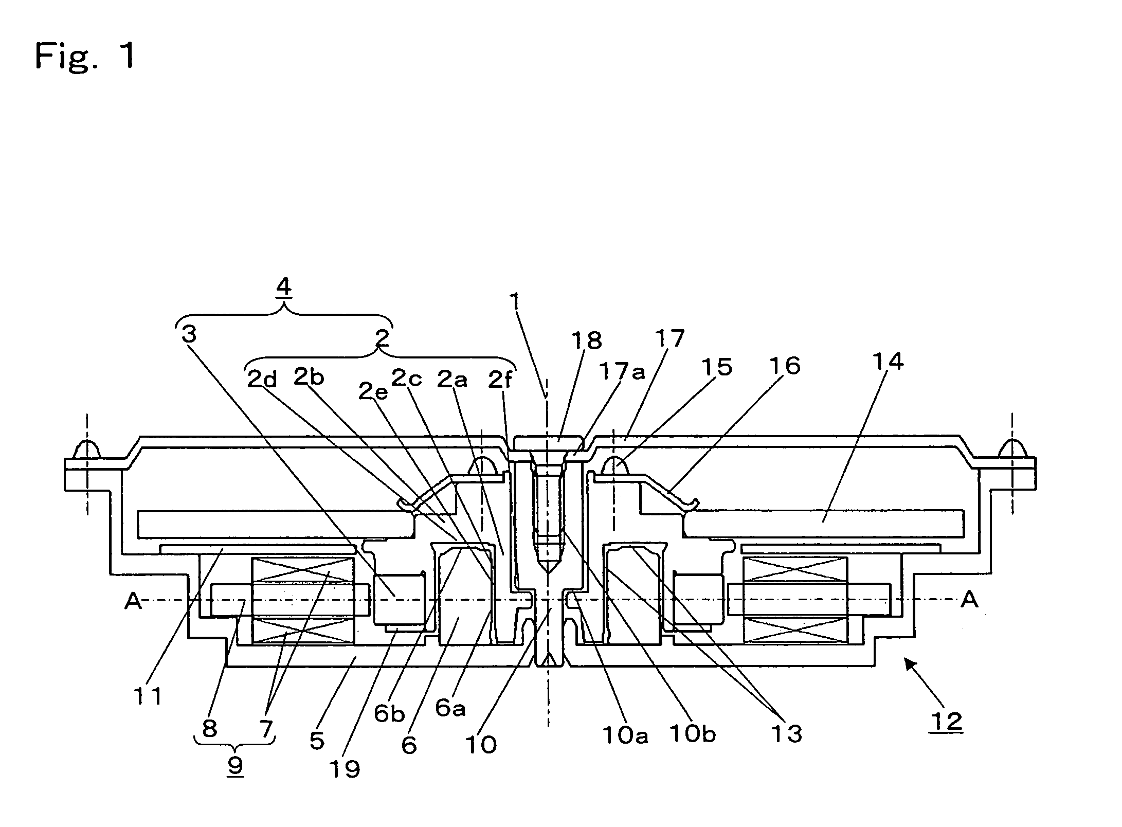 Fluid bearing motor, and disk drive mounted with same