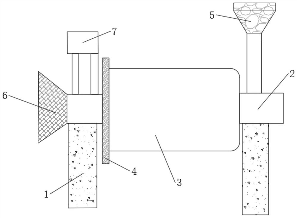 A dry stirring ball mill capable of alleviating paste milling