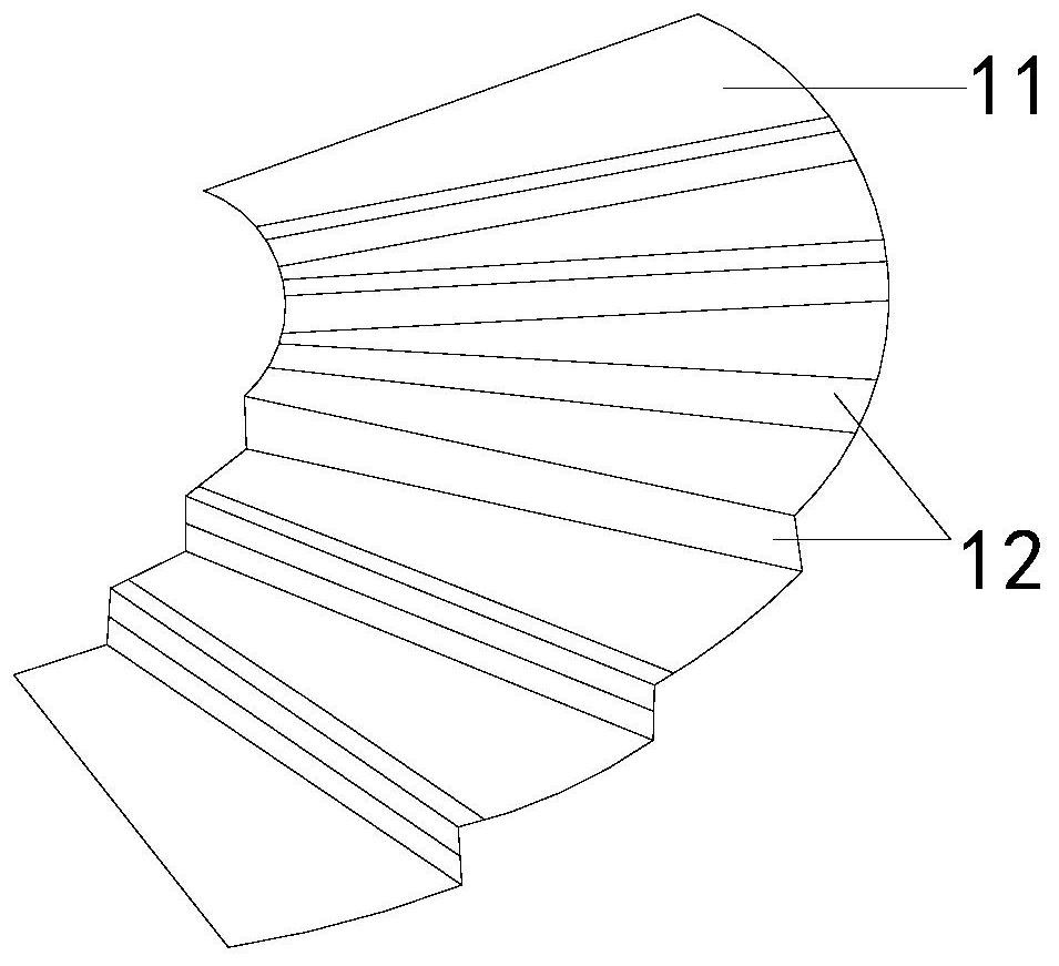 A device for cleaning the inner wall of the ventilation duct of a range hood