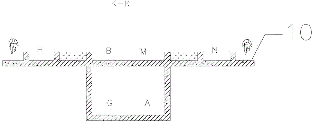 Cross-free continuous traffic system for crossroad lane and control method of cross-free continuous traffic system