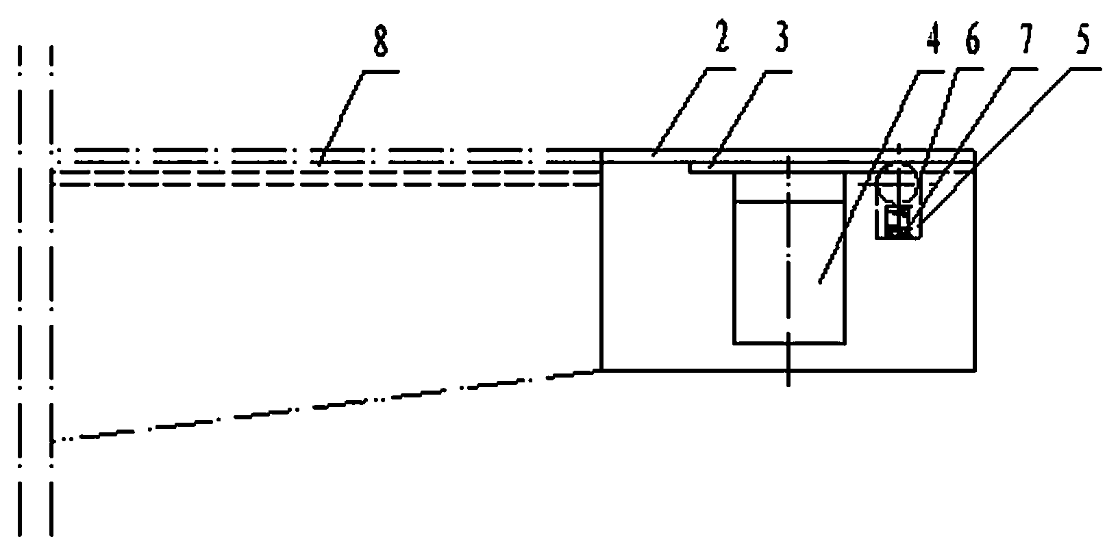 Plastic tray buckle locating device of full-automatic carton lifting handle eyeleting machine