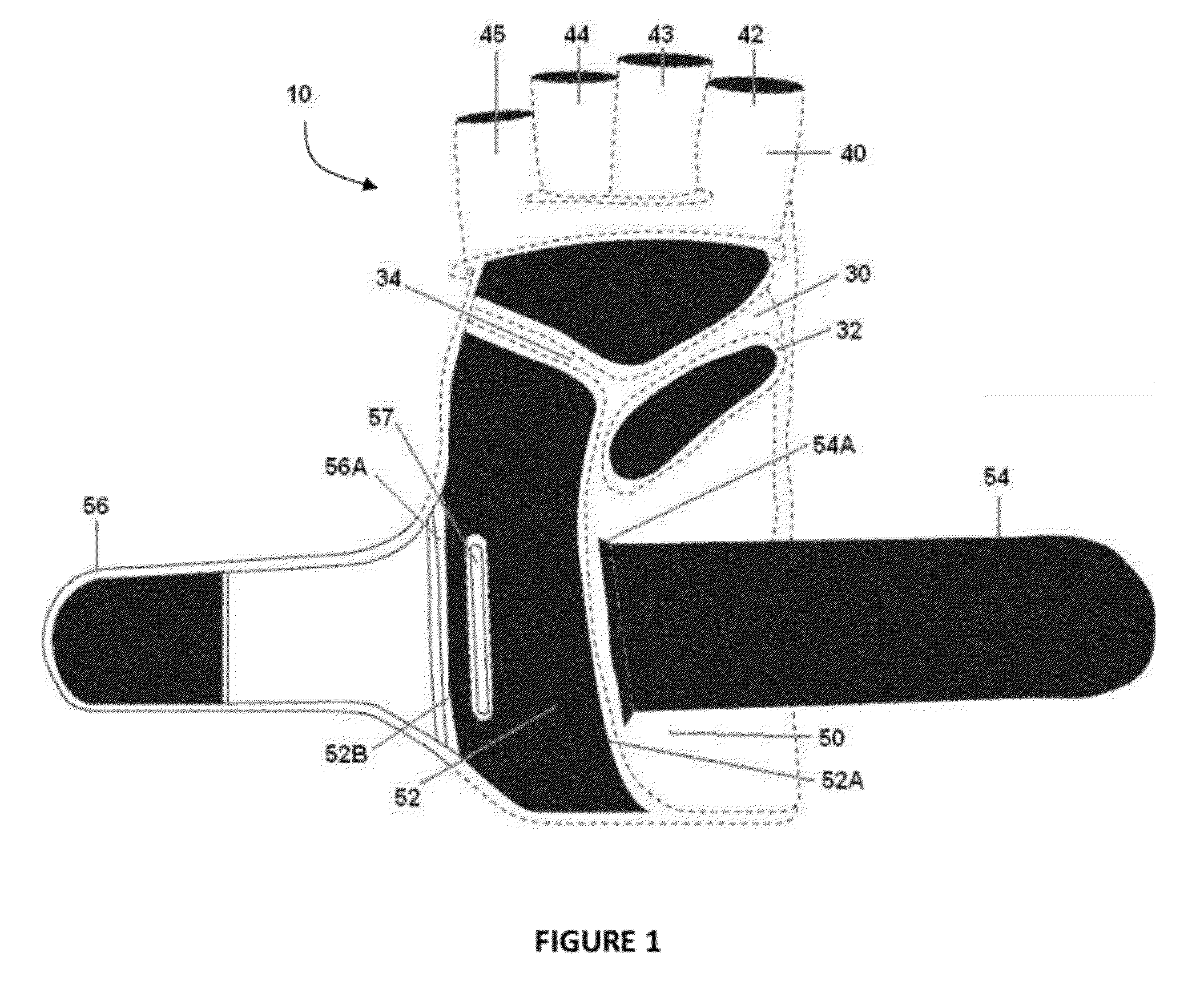 Sports glove having improved wrist strap